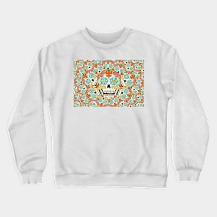 Psychedelic Sugar Skulls Day Of The Dead Artwork Crewneck Sweatshirt